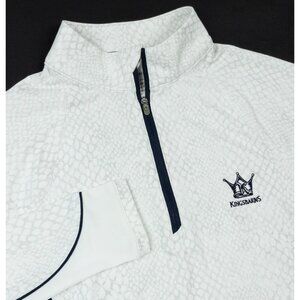 Peter Millar 1/4 Zip Golf Pullover Women XS Snake Skin White UPF 50+ Sun Wicking